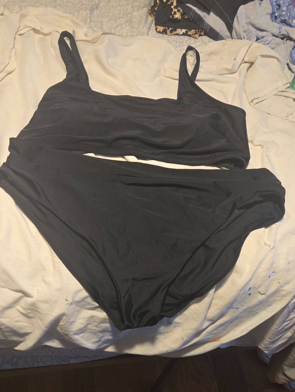 Fashion Nova Black Two-Piece Bikini Set